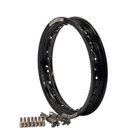 10x1.6 28h Rear Black Alloy Rim & Stainless Spokes for 2004-2026 Honda CRF50