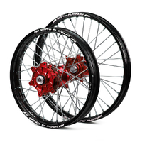 Honda SM Pro / Platinum Enduro Cush Drive Black Rims / Red Hubs Wheel Set CRF450R 2013-On 21*1.60 / 18*2.15
