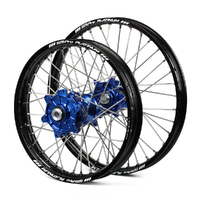 Yamaha SM Pro / Platinum Enduro Cush Drive Black Rims / Blue Hubs Wheel Set WRF250-450 2002-2017 21*1.60 / 18*2.15