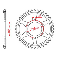 51t Steel Rear Sprocket for 2020-2022 Triumph Street Scrambler
