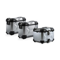 Adventure-Set Luggage. Silver. Honda CRF1100L/Adv Sports (19-). OEM rack.(BOM) (ADV.01.942.75001/S)