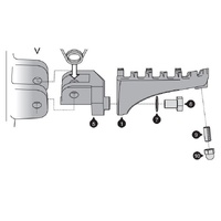 ION Footrest Mounting Kit for 2011-2015 Triumph Tiger Explorer - FRS.11.011.80103/S