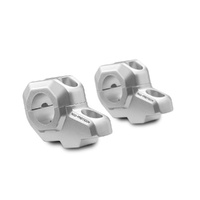 Bar back for diam 28 mm handlebar. H=30 mm. Back 22 mm. Silver. (LEH.00.039.23100/S)