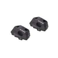 Bar back variable for diam22 handlebars. H=25mm. Back 5/10/15/20/25/30 mm. Black. (LEH.00.039.30000/B)