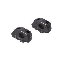Bar back variable for diam22 handlebars. H=25mm. Back 5/10/15/20/25/30 mm. Black. (LEH.00.039.30000/B)