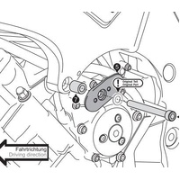 Crash Pad Holder for Yamaha FZ1 / FZ6 Fazer (Crash Pads not inc) - STP.06.590.80000/B