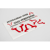 Sticker set SW-MOTECH.310x260 mm. Bull: red, SW-Motech: black.(WER.GIV.016.10001)