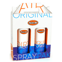 TwinAir Lubricants - Liquid Power Spray + Liquid Dirt Remover Spray Pak 2x500ml  
