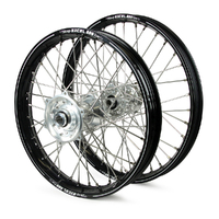 Honda Talon / Excel A60 SNR MX Black Rims / Silver Hubs Wheel Set CR125-250 2000-01 21 / 19*2.15