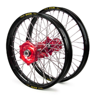 Honda Talon / Excel SNR MX Black Rims / Red Hubs Wheel Set CRF250 2014-17, CRF450 2013-17 21*1.6 / 19*2.15