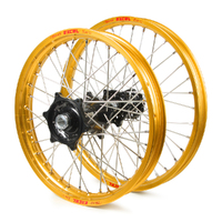 GasGas Talon / Excel SNR MX Gold Rims / Black Hubs Wheel Set All Model 2007-14 21*1.6 / 18*2.15