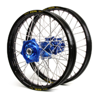 Husqvarna Talon / Excel JNR MX Black Rims / Blue Hubs Wheel Set TC85 2014-2017 Big Wheel 19*1.4 / 16*1.85