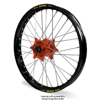 KTM 790-1090-1190-1290 Adv Black Excel Rims / Orange Talon Hubs Front Wheel