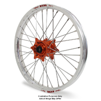 KTM 790-1090-1190-1290 Adv Silver Excel Rims / Orange Talon Hubs Front Wheel