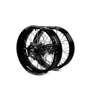 Husaberg Talon / Platinum Supermoto Non Cush Black Rims / Black Hubs Wheel Set FE-TE250-300-350-450-501 2003-14 17*3.50 / 17*4.25