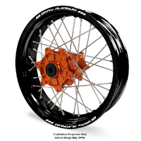 KTM 790-1090-1190-1290 Adv Black Platinum Rims / Orange Talon Hubs Rear Wheel