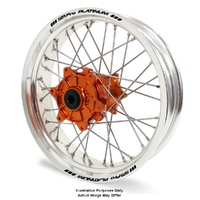 KTM 790-1090-1190-1290 Adv Silver Platinum Rims / Orange Talon Hubs Rear Wheel