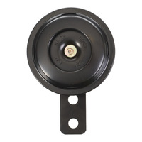 12v Black 70mm Round Motorbike Horn - 110db