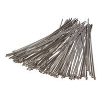 Pack of 100 Stainless Steel Clip Ties for Exhaust Wrap