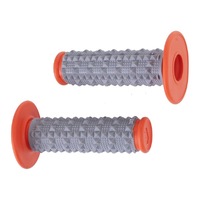 Grey/Orange MX Large Diamond Grips