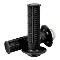 Whites Half Waffle Lock On Grips with 6 Cams - Black (pair)