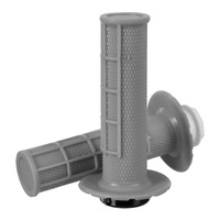 Whites Half Waffle Lock On Grips with 6 Cams - Grey (pair)