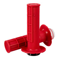 Whites Half Waffle Lock On Grips with 6 Cams - Red (pair)