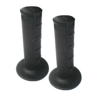MX Half Waffle Grips Black with Wire