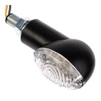 Universal Motorbike LED Indicators / Turn Signals - Mini Cats Eye Black Short Stem
