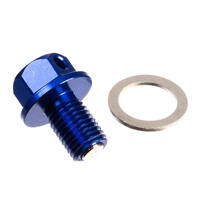 Magnetic Sump Plug M10 x 15 x 1.25 - Blue