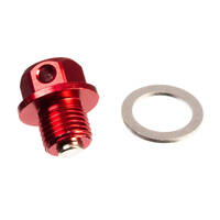 Magnetic Sump Plug M12 x 10 x 1.25 - Red