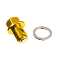 Magnetic Sump Plug M12 x 15 x 1.5 - Gold