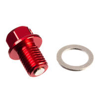Magnetic Sump Plug M12 x 15 x 1.5 - Red