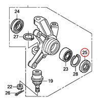 Front Knuckle Dust Seal for 1987-1989 Honda TRX350 - 40x58x7