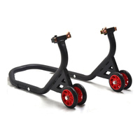 Motorbike Rear Paddock Stand with V-Hooks & L-Pads