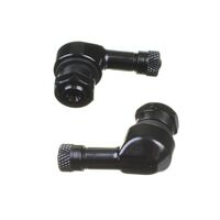 90 Degree Alloy Valve 11.3mm - Black Pair