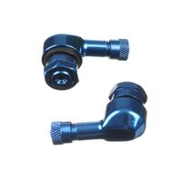 90 Degree Alloy Valve 11.3mm - Blue Pair