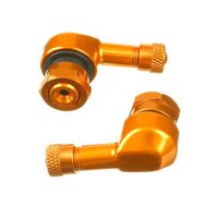 90 Degree Alloy Valve 11.3mm - Gold Pair