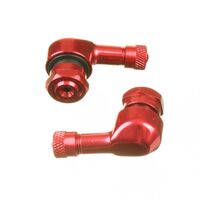 90 Degree Alloy Valve 11.3mm - Red Pair