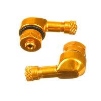 90 Degree Alloy Valve 8.3mm - Gold Pair