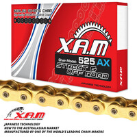 XAM 525AX X-Ring Motorbike Chain - Gold / Gold (108L)