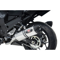 Yoshimura R-77 Stainless Slip-On Exhaust / Stainless Muffler for 2017-2018 Kawasaki ZX-14R SE Ohlins/Brembo