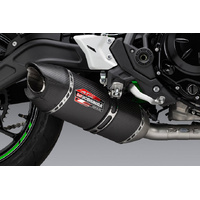 Yoshimura AT2 Stainless Full Exhaust / Carbon Muffler for 2017-2025 Kawasaki EX650R Ninja 650R