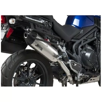 Yoshimura RS-4T Stainless Slip-On Exhaust / Stainless Muffler for 2012-2013 Triumph 1200 Tiger Explorer XC