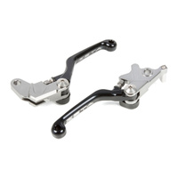 Zeta Pivot Folding Lever Set for 2005-2022 Suzuki DRZ400SM - CP 3-Finger
