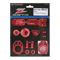 Zeta Bling Billet Kit for 2021-2026 Honda CRF450RX - Red