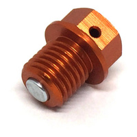 Zeta Magnetic Drain Bolt for 2014-2022 Husqvarna FC450 - M12 x 12 P1.5 Orange