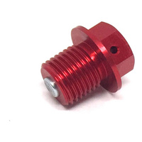 Zeta Magnetic Drain Bolt for 2010-2014 Honda VFR1200F - M14 x 14 P1.5 Red