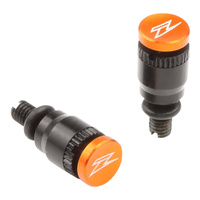 Zeta Front Fork Bleeder Valve for 2012-2016 KTM 500 EXC - S-Type WP (2 Piece) Orange