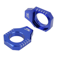 Zeta Rear Axle Block for 2021-2026 Kawasaki KX250X - Blue